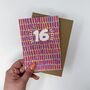 Fun Colourful 16th Birthday Card, thumbnail 2 of 3