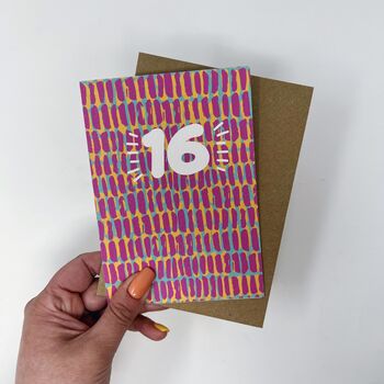 Fun Colourful 16th Birthday Card, 2 of 3