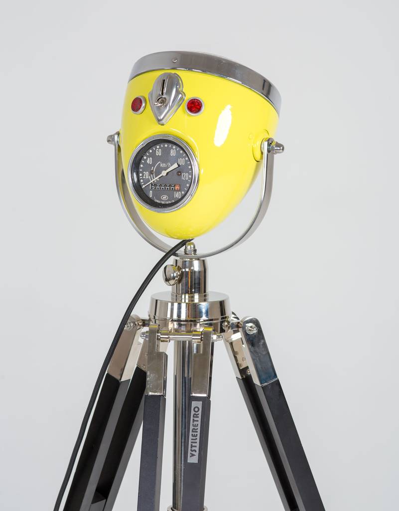 Highway Star Retro Tripod Motorcycle Headlight Lamp By Reason Season