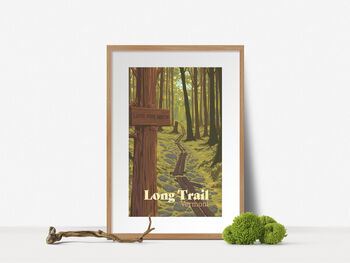 Long Trail Vermont USA Travel Poster Art Print, 4 of 8