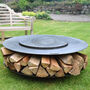 Fire Pit With Grill: Flat Ring Of Logs With BBQ Rack, thumbnail 6 of 10