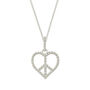 Peace Heart Silver Pendant Necklace, thumbnail 5 of 11