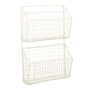 Double Tier Wall Mounted Magazine Baskets, thumbnail 2 of 4