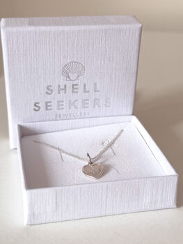 St Christopher Heart Necklace Sterling Silver, 5 of 6