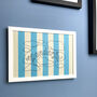 'Wonderful' Hand Embroidered Striped Artwork, thumbnail 3 of 6