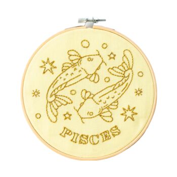 Pisces Zodiac Embroidery Hoop Kit, 4 of 6