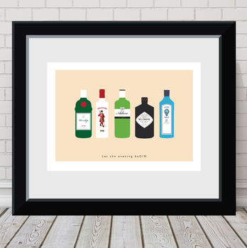 Personalised 'Let The Evening Be Gin' Print, 5 of 10