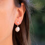 Purple And White Freshwater Pearl Earrings, thumbnail 1 of 8