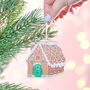 Personalised Family Gingerbread Cottage Decoration, thumbnail 1 of 2