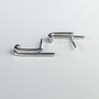 Sterling Silver Bar Cuff Stud Earrings, thumbnail 2 of 6