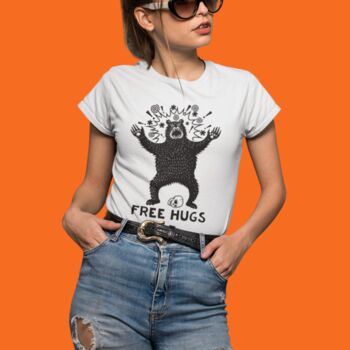 Funny Free Hugs Women's Fit T Shirt, 2 of 5