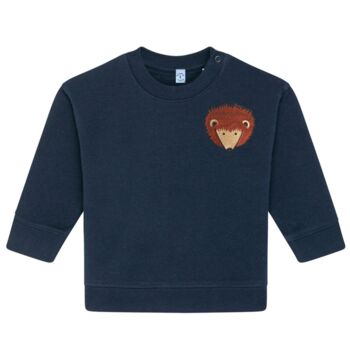 Babies Hedgehog Organic Cotton Sweatshirt, 5 of 8