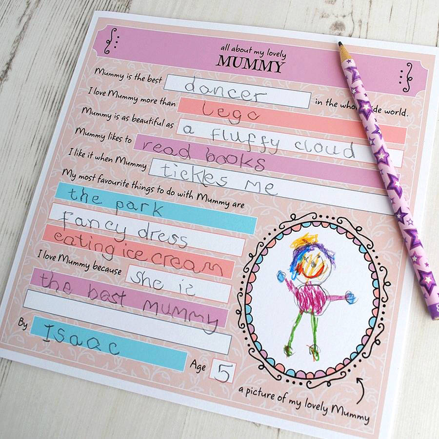 All About My Mummy, Colourful Activity Card, 1 of 3