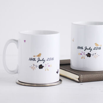 Set Of Two Romantic Silhouette Mr And Mrs Mugs, 2 of 2