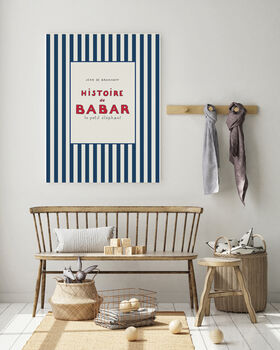 Babar The Elephant Book Cover Nursery Art Print, 3 of 3