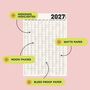 2027 Large A1 Wall Planner | Portrait | Black And White, thumbnail 2 of 4