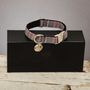 The Winchester Grey And Pink Checked Wool Dog Collar, thumbnail 3 of 3