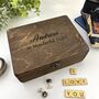 Carved Personalised Wooden Anniversary Box, thumbnail 1 of 11