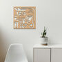 Cubist Geometric Face Wooden Art Abstract Wall Portrait, thumbnail 5 of 8