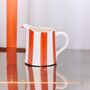 Orange Stripe Stoneware Creamer Jug, thumbnail 1 of 3