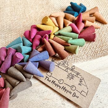 Handmade Indian Incense Cones With Mixed Vibrant Scents, 5 of 9