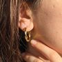 18k Gold Plated Twisted Hoop Earrings, thumbnail 3 of 4