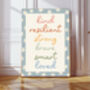 Blue Star Affirmations Nursery Quote Art Print, thumbnail 1 of 3