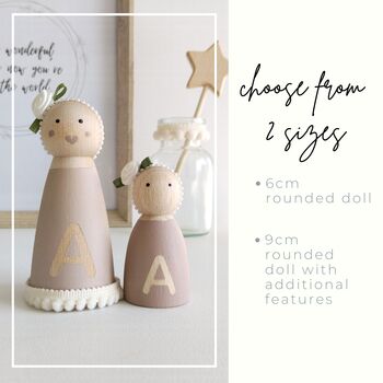 Personalised Baby Name Peg Dolls, 4 of 8
