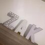 Grey Full Name Fabric Letters, thumbnail 2 of 7