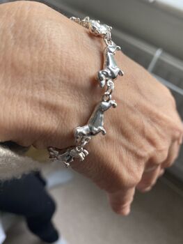 Dachshund Bracelet In Sterling Silver, 3 of 5