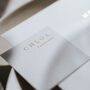 Gold And Grey Name Place Cards, thumbnail 1 of 4