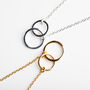 Silver Interlinked Circle Necklace, thumbnail 4 of 4