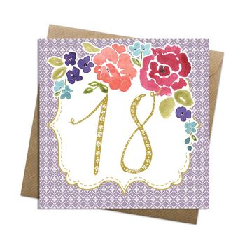 Floral Age Milestone Cards, 4 of 6