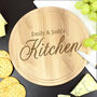 Personalised Kitchen Round Chopping Board, thumbnail 1 of 4