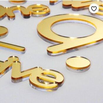 Stylish Gold 3D Diy Stick On Wall Clock, 4 of 4