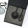 Modern Pocket Watch In Black With Your Own Handwriting, thumbnail 3 of 6