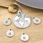 My World Pewter Personalised World Map Ds Keyring, thumbnail 4 of 6