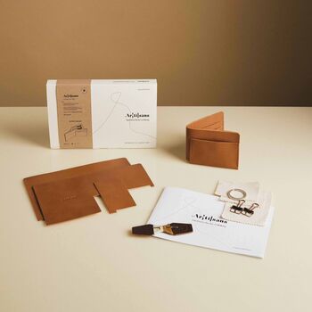 Leather Bi Fold Wallet Premium Leather Diy Kit, 2 of 10