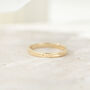 Star Engraved Ring Band In Solid Gold, thumbnail 2 of 7