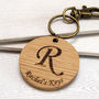 Personalised Initial Wooden Keyring, thumbnail 1 of 5