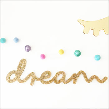'Dream' Glitter Acrylic Sign, 2 of 6