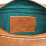 'Stanley' Men's Leather Wash Bag In Tan, thumbnail 7 of 9