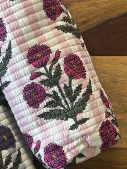 Block Print Washbag, Make Up Pouch, Travel Kit, 8 of 12