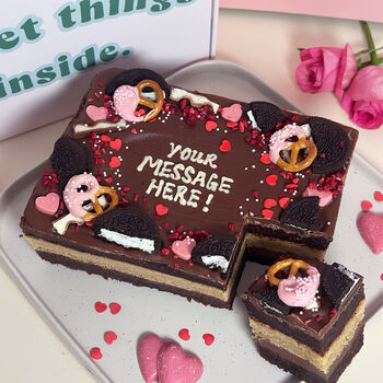 Be Mine Personalised Brownie Slab, 5 of 5