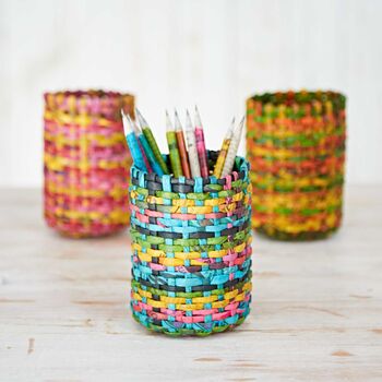Recycled Newspaper Round Pencil Holder, 9 of 11