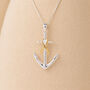 Personalised Sterling Silver And Gold Infinity Anchor Pendant Necklace, thumbnail 1 of 8