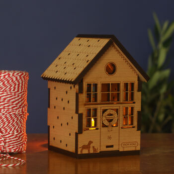 Personalised Christmas House Tea Light Holder, 6 of 6