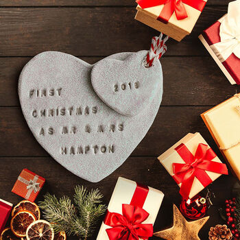 First Christmas As Mr And Mrs Christmas Decoration, 4 of 8