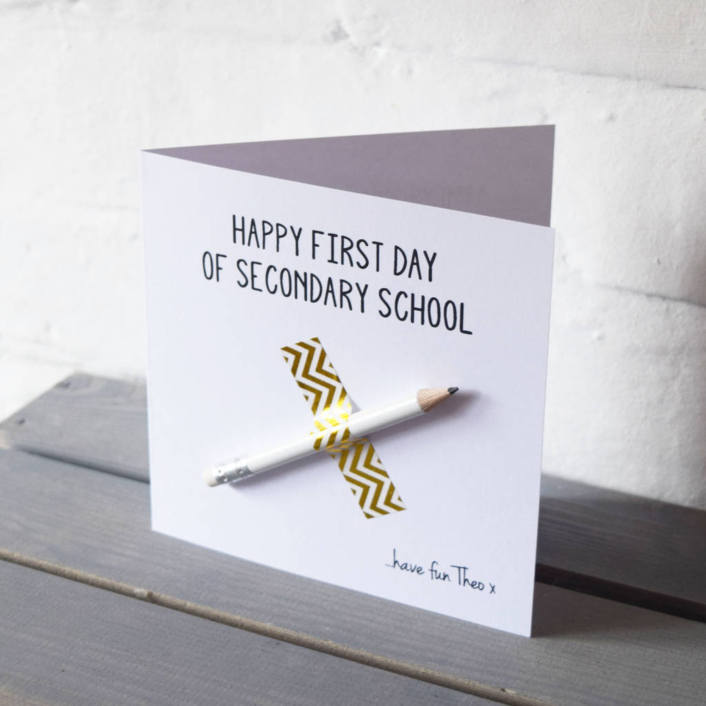 First Day At School Card By Jodie Gaul Notonthehighstreet