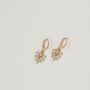 Grace | 14k Gold Plated Huggie Hoop Earrings, thumbnail 2 of 2